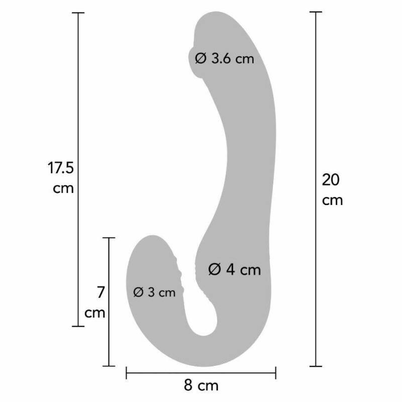 XOCOON - 2 IN 1 STRAPLESS STRAP-ON VIBRATOR WITH REMOTE CONTROL PURPLE