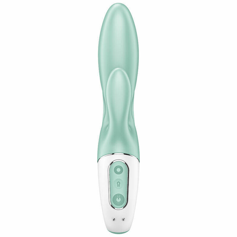 SATISFYER - AIR PUMP BUNNY 5+ INFLATABLE RABBIT VIBRATOR APP GREEN