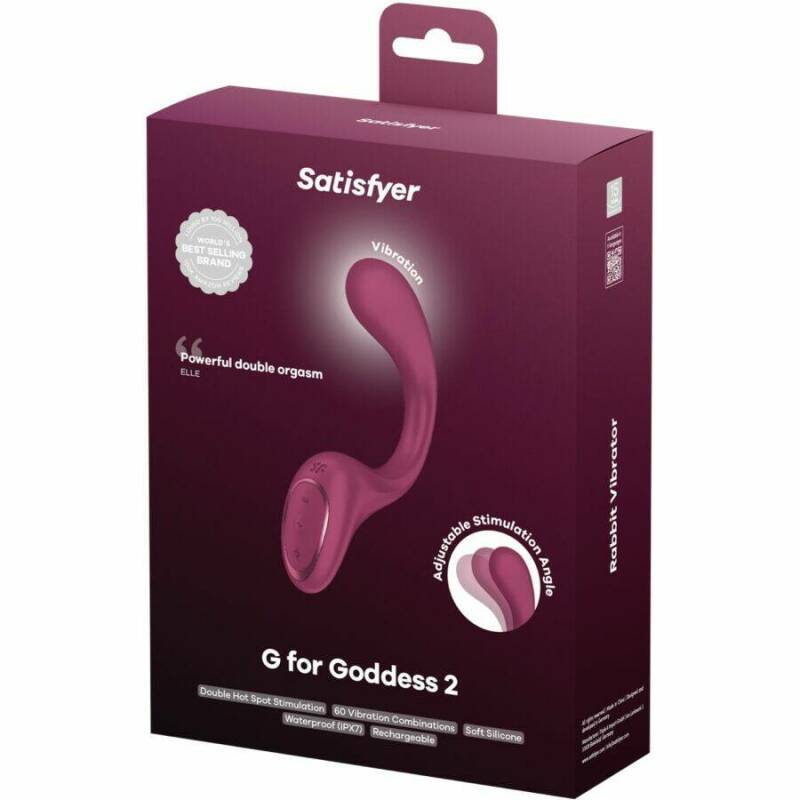 SATISFYER - G FOR GODDESS 2 RABBIT VIBRATOR BOTTLE BORDEAUX