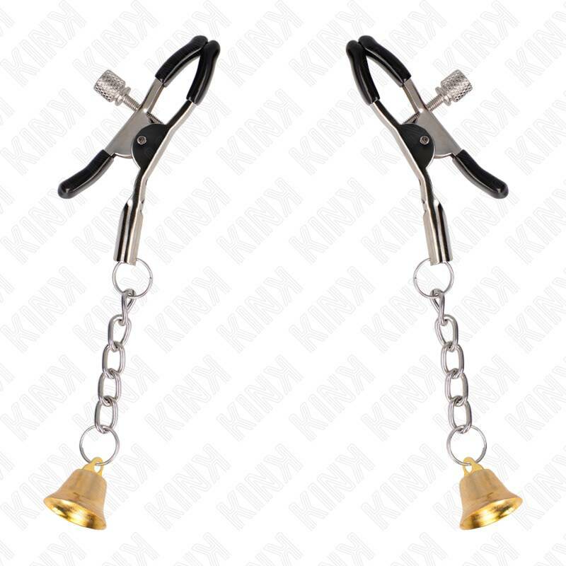 KINK - GOLD BELL PENDANT NIPPLE CLAMPS 6 CM