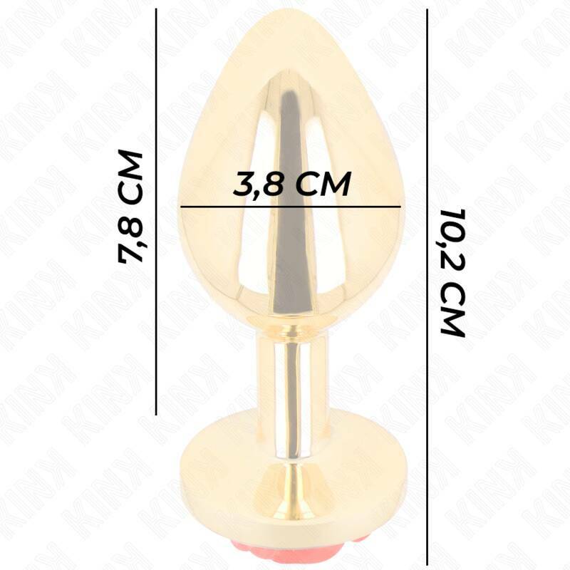 KINK -  PLUG ANAL GOLD ROSE RED SIZE L