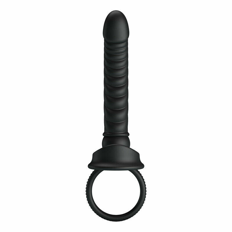 PRETTY LOVE - MERRITT ANAL VIBRATOR WITH RING AND VIBRATION BLACK