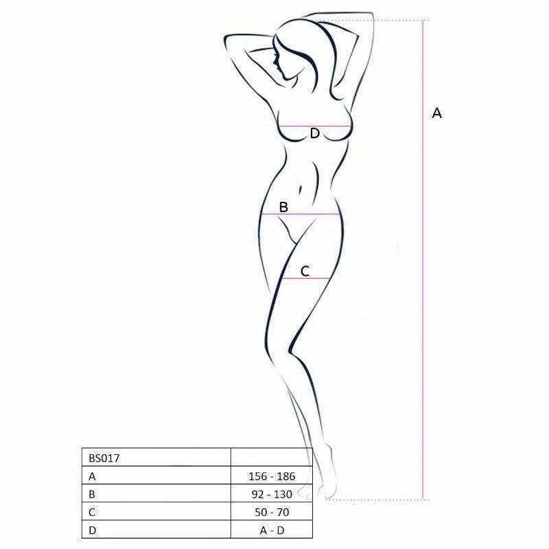 PASSION - WOMAN BS017 WHITE BODYSTOCKING ONE SIZE