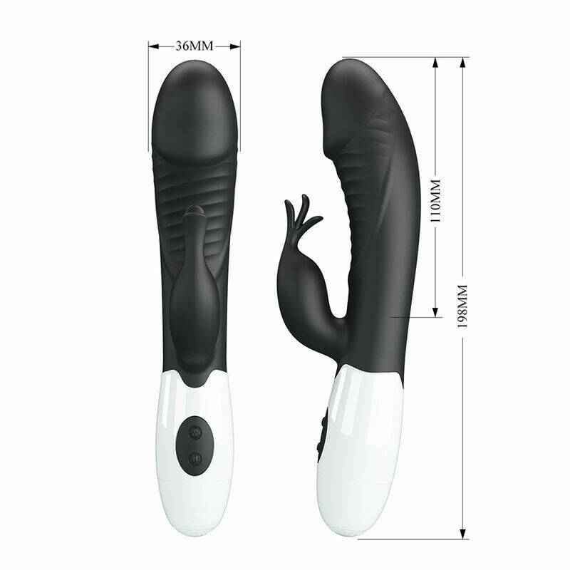 PRETTY LOVE - RASMUSSEN 30 FUNCTION RABBIT VIBRATOR BLACK