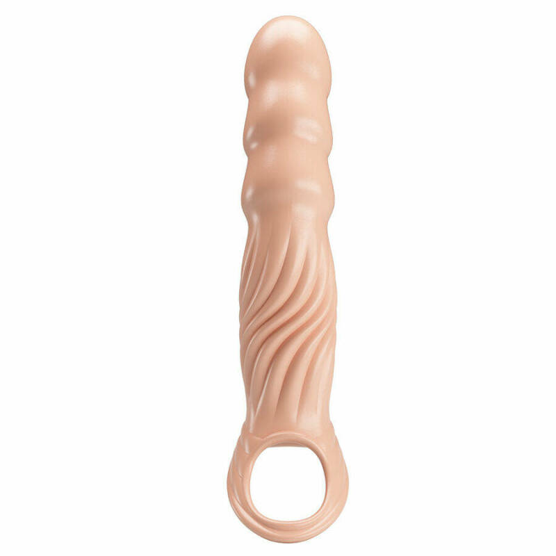 PRETTY LOVE - TEXTURED PENIS SHEATH WITH EXTENDERS