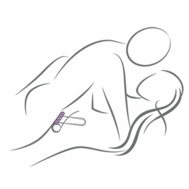 ROCKS-OFF - TWIST BLACK SILICONE MASTURBATOR RING