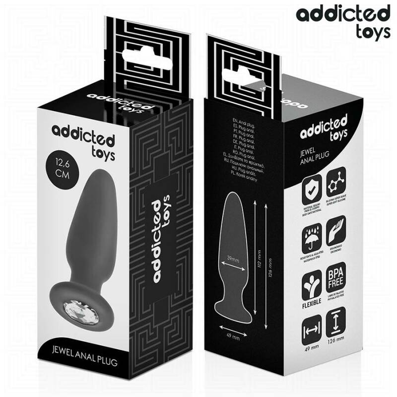 ADDICTED TOYS - ANAL PLUG WITH JEWEL SILICONE SIZE L 12.6 CM