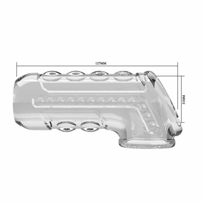 PRETTY LOVE - TRANSPARENT TEXTURED PENIS SHEATH