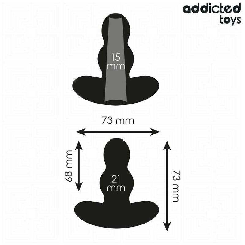 ADDICTED TOYS - HOLLOW ANAL PLUG SILICONE SIZE S 7.3 CM