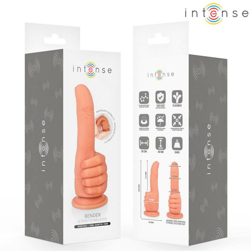 INTENSE - BENDER G-SPOT STIMULATOR FLEXIBLE HAND 11.3 CM