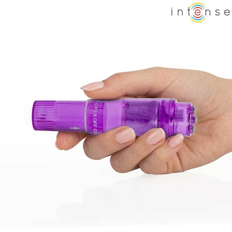 INTENSE - KURT MINI MASSAGER WITH 4 INTERCHANGEABLE HEADS PURPLE