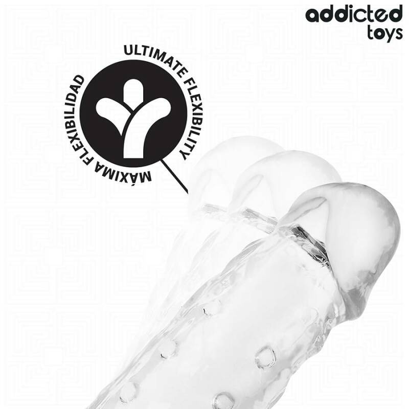 ADDICTED TOYS - TRANSPARENT PENIS EXTENSON SIZE S 23 CM