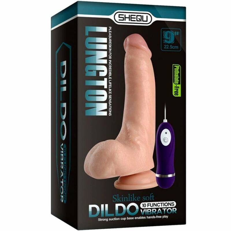 SHEQU - LUNGTON VIBRATOR DILDO WITH REMOTE CONTROL 22.5 CM
