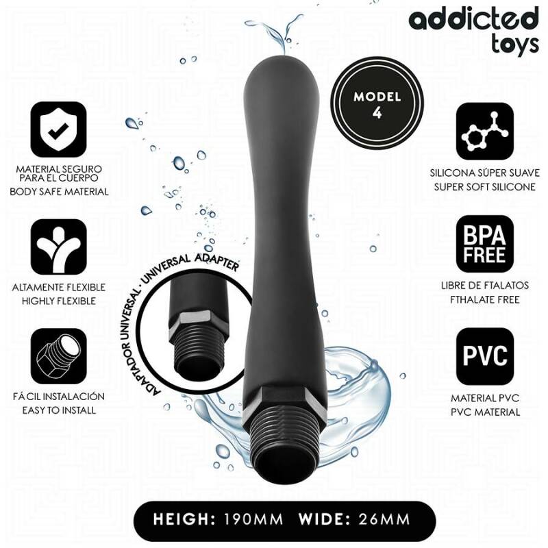 ADDICTED TOYS - ANAL CLEANER WITH UNIVERSAL ADAPTER MODEL 4