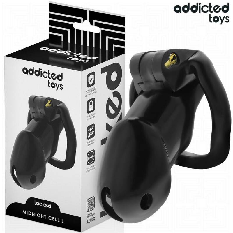 ADDICTED TOYS LOCKED - MINDNIGHT CELL PENIS CAGE SIZE L