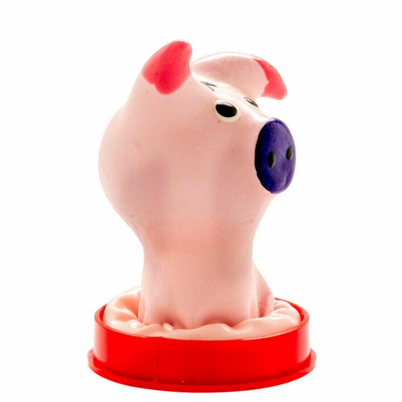 CONDOMERIE - HANDPAINTED NOVELTY CONDOMS PIG HEAD