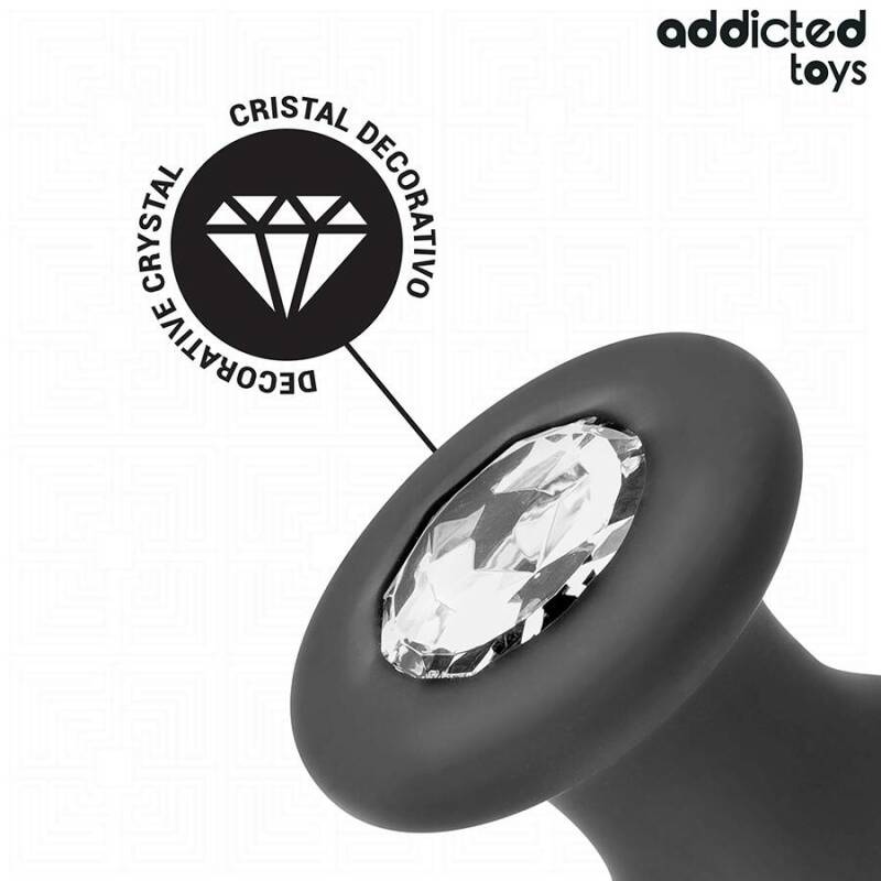 ADDICTED TOYS - ANAL PLUG WITH JEWEL SILICONE SIZE M 10.4 CM