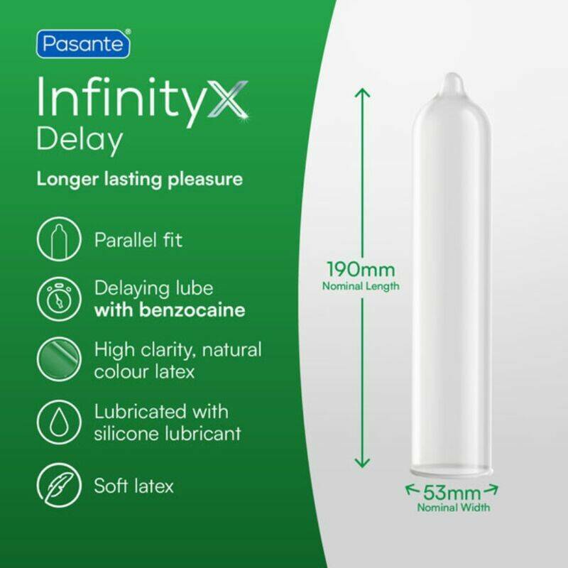PASANTE - DELAY INFINITY CONDOMS BOX 144 UNITS