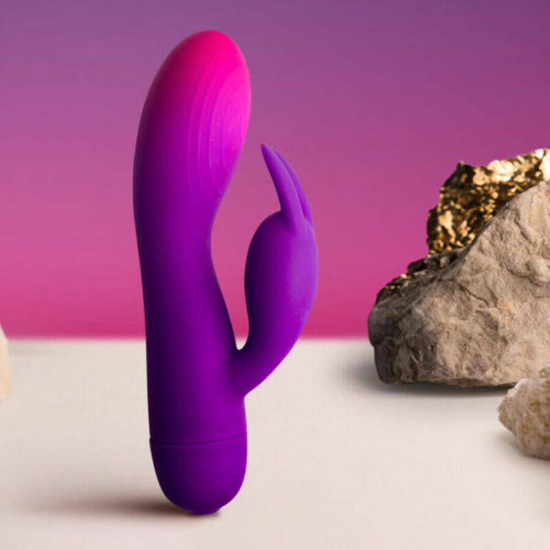 ROCKS- OFF - GLO- GIRL PURPLE RABBIT VIBRATOR