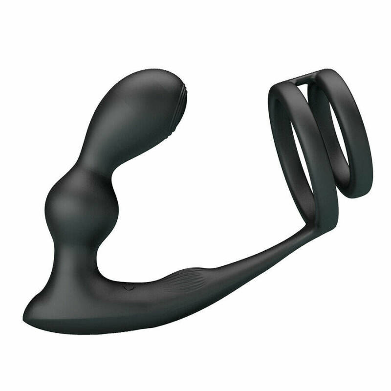 MR PLAY - VIBRATING ANAL PLUG WITH PENIS RING REMOTE CONTROL