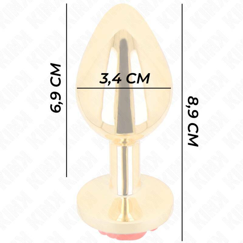 KINK -  PLUG ANAL GOLD ROSE RED SIZE M