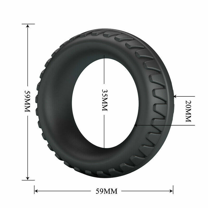 CRAZY BULL - MERRITT TEXTURED SILICONE COCK RING BLACK