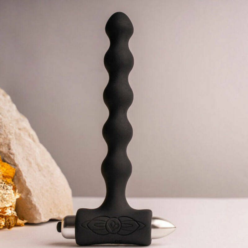 ROCKS- OFF - PETITE SENSATIONS PEARLS ANAL PLUG VIBRATOR BLACK