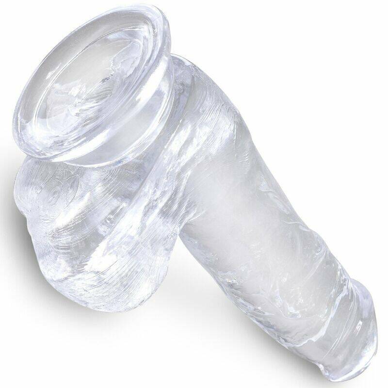 KING COCK - CLEAR REALISTIC PENIS WITH BALLS 13.5 CM TRANSPARENT