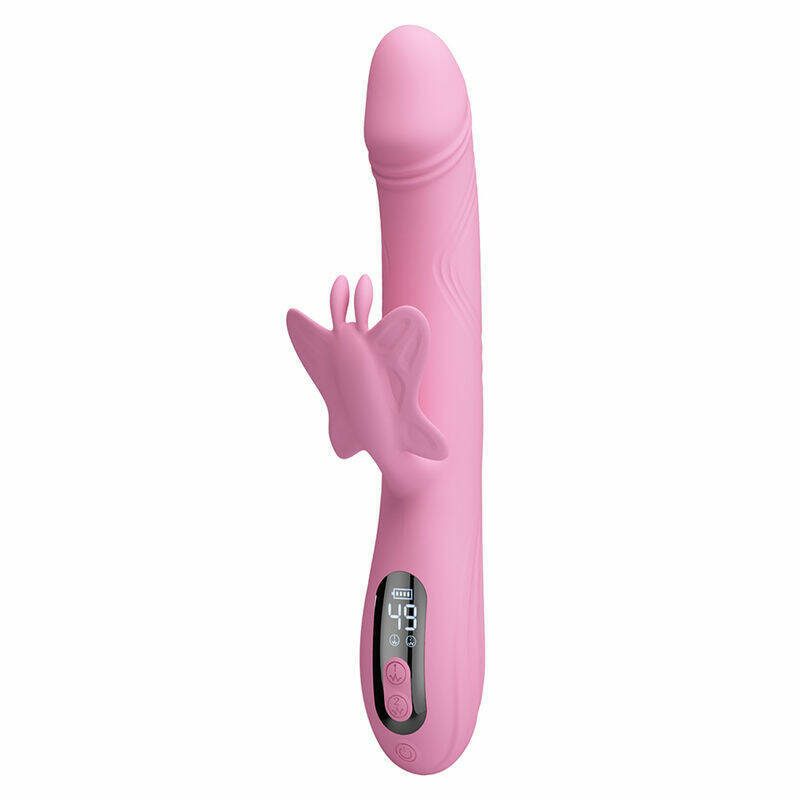 PRETTY LOVE - BELLA RABBIT VIBRATOR WITH BUTTERFLY STIMULATION AND LED PINK