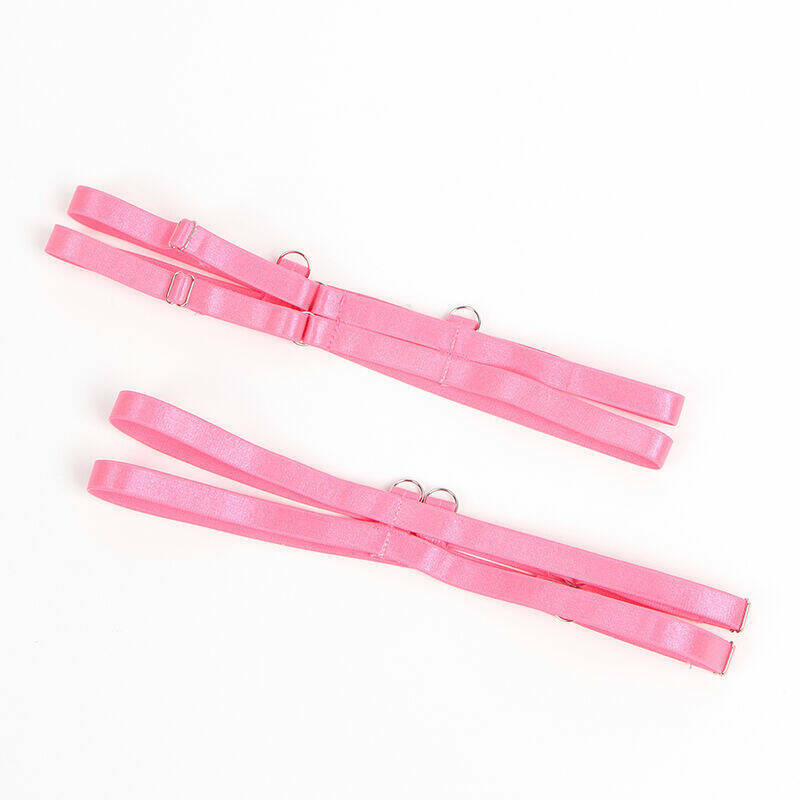 SUBBLIME - 955366 BRA SET WITH LACE AND GARTER LINES PINK AND PURPLE L/XL