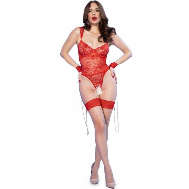 CHILIROSE - CR 4881 RED CROTCHLESS BODY L