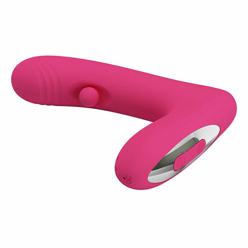 PRETTY LOVE - DUDEN RECHARGEABLE SILICONE VIBRATOR 12 VIBRATION MODES AND 3 ROCKING MODES PINK