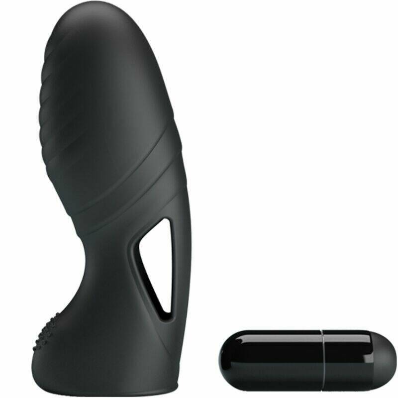 PRETTY LOVE - ALAN SILICONE FINGER VIBRATOR BLACK