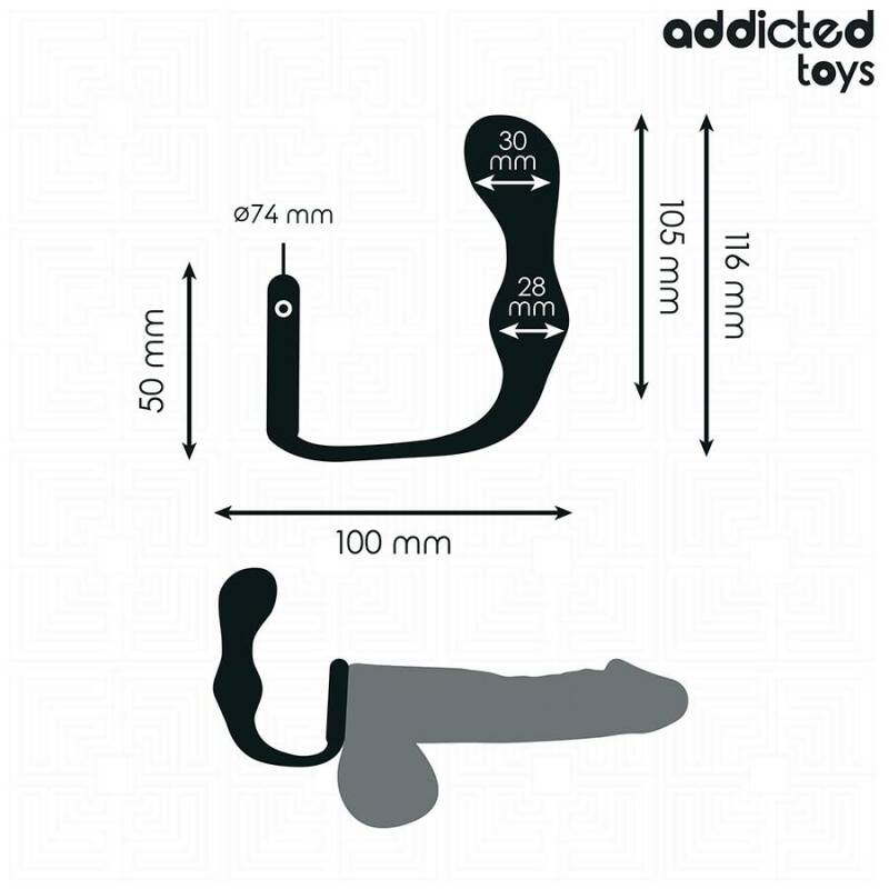ADDICTED TOYS - ANAL PLUG WITH RING SILICONE MODEL 3