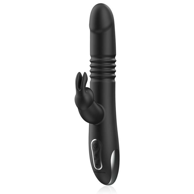 BLACK&SILVER - KENJI UP & DOWN RABBIT VIBRATOR + WATCHME REMOTE CONTROL