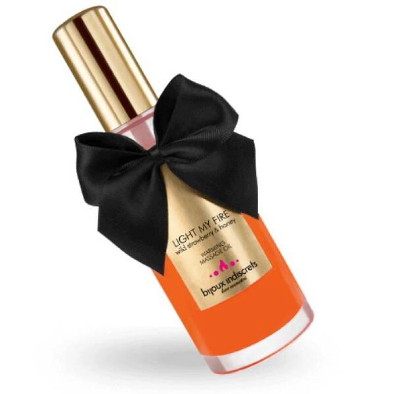 BIJOUX INDISCRETS - MASSAGE OIL HEAT EFFECT STRAWBERRY AROMA