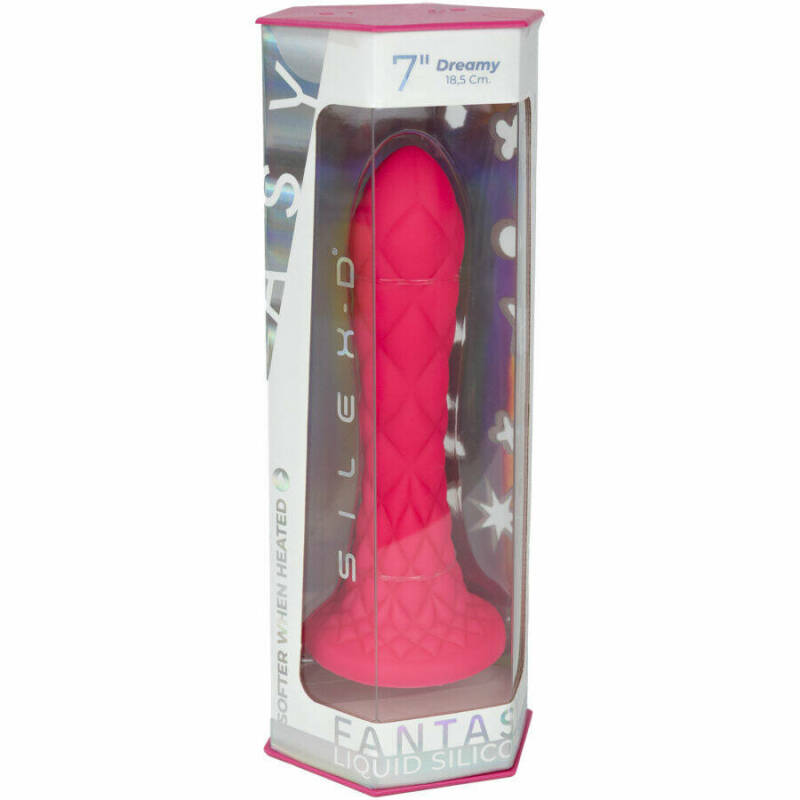 SILEXD - DREAMY DILDO FANTASY LIQUID SILICONE THERMOREACTIVE FUCHSIA 18.5 CM