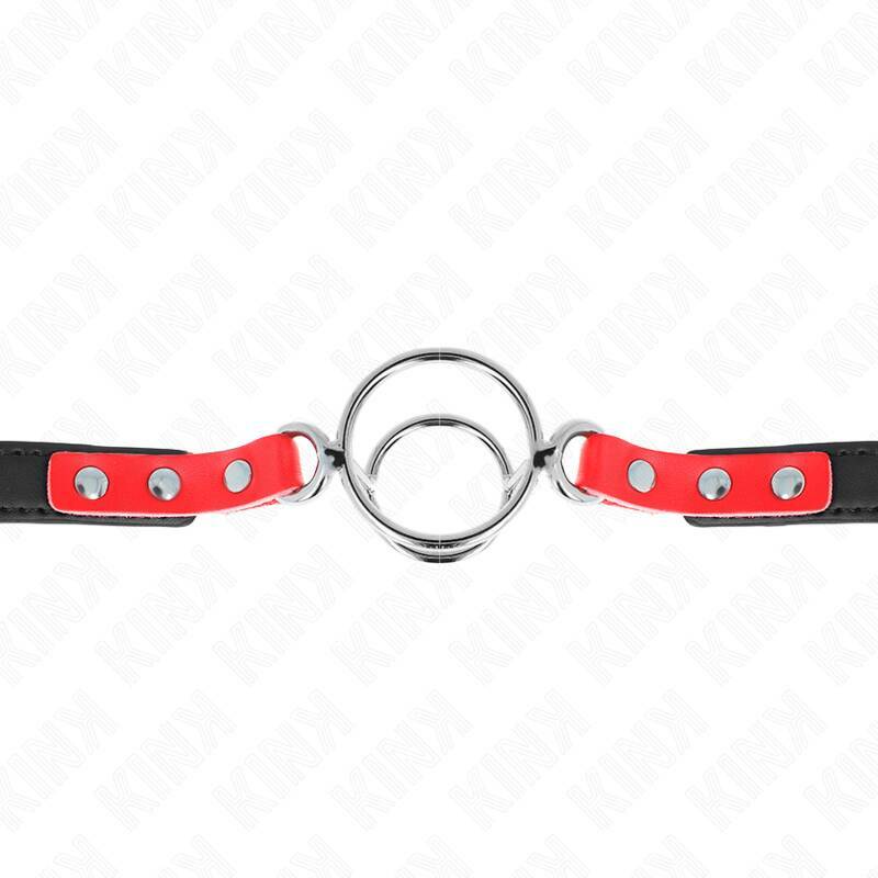 KINK - GAG WITH MULTIPLE O-RINGS 4 / 4.8 CM RED 38 X 56 CM