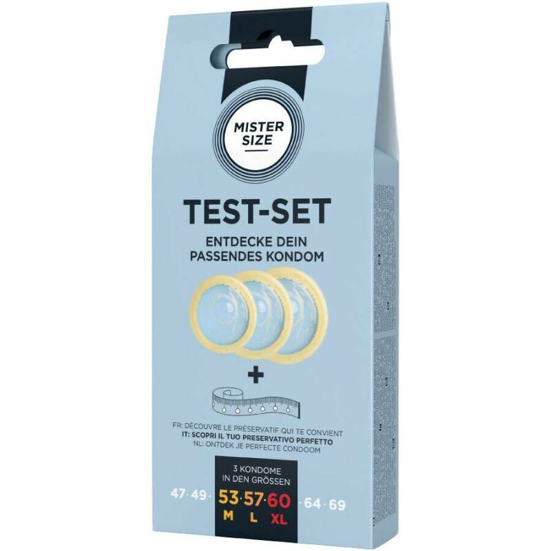 MISTER SIZE - TEST SET 3 DIFFERENT SIZED CONDOMS + MEASURING TAPE