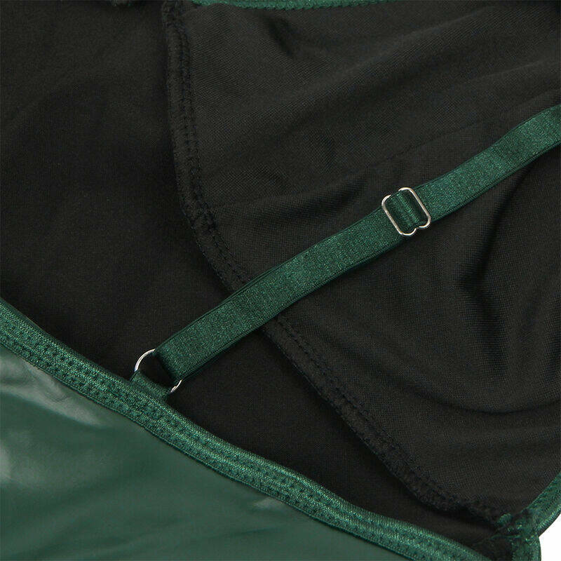 SUBBLIME - 955434 DRESS WITH GREEN LEATHER STRAPS S/M