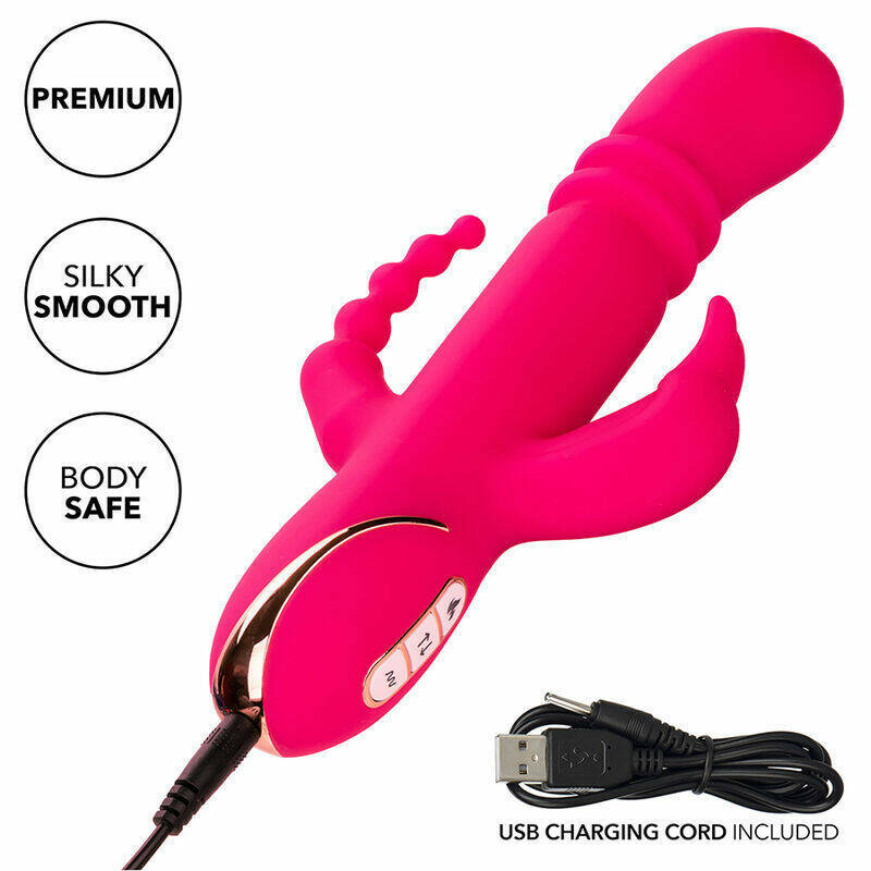 CALEXOTICS - JACK FANTASY TRIPLE HEATED VIBRATOR RABBIT PINK