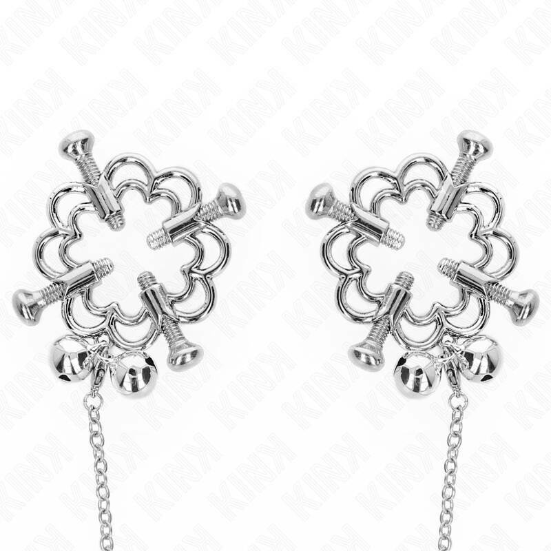 KINK - METAL FLOWER NIPPLE CLAMPS WITH CHAIN
