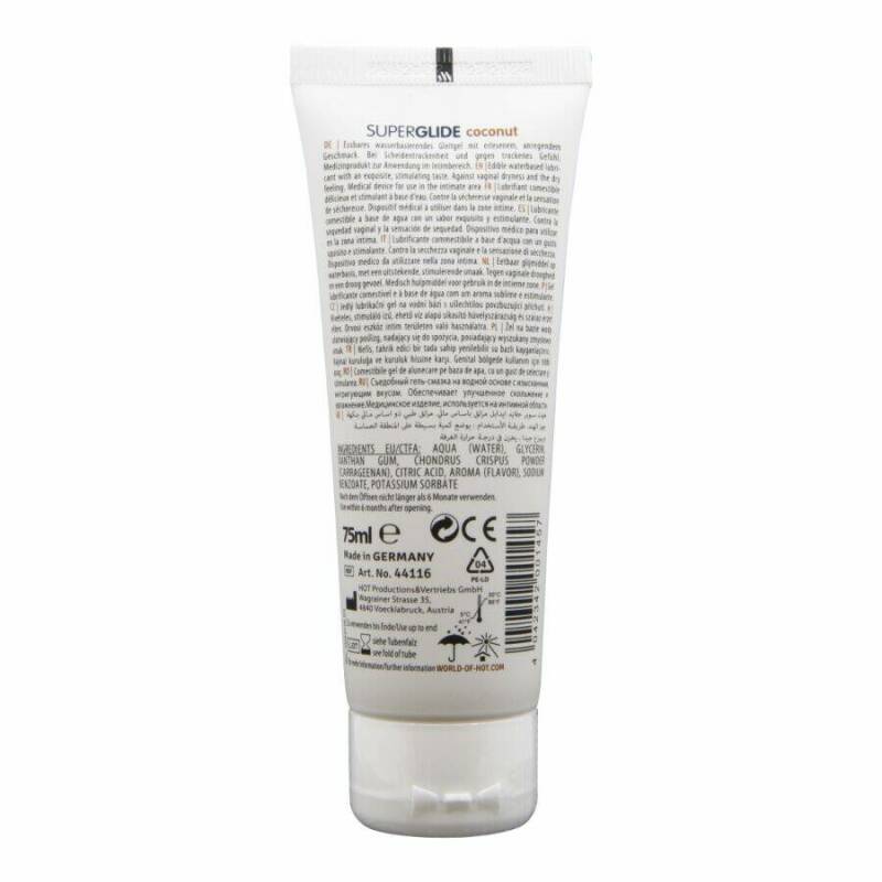 HOT - SUPERGLIDE EDIBLE LUBRICANT WATERBASED COCONUT 75 ML