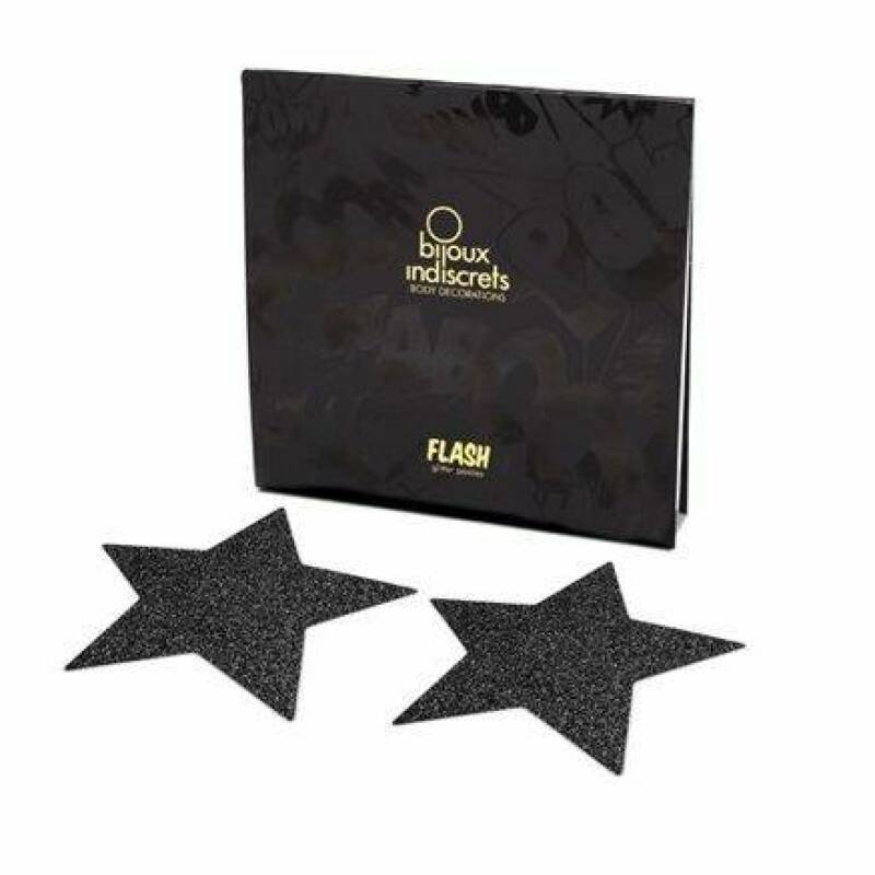 BIJOUX INDISCRETS - FLASH BLACK STAR NIPPLE CAPS