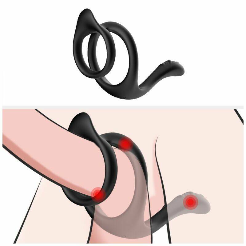 ARMONY - TAIL DOUBLE ANAL RING BLACK
