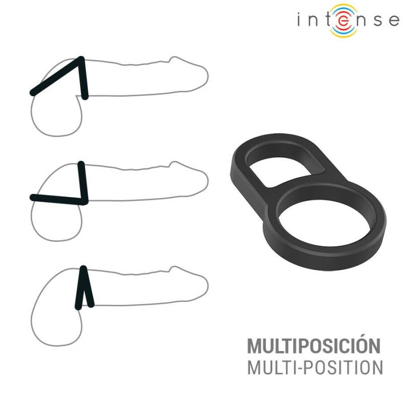 INTENSE - CONLETH ADJUSTABLE DOUBLE PENIS RING MODEL 3