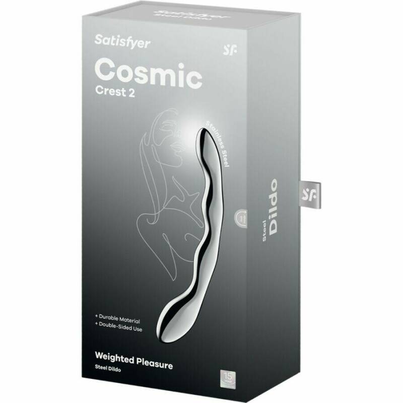 SATISFYER - COSMIC CREST 2 STAINLESS STEEL DOUBLE-ENDED DILDO