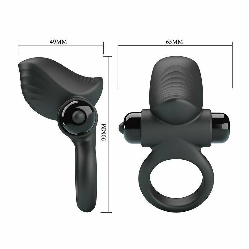 PRETTY LOVE - ADRIEN VIBRATING PENIS RING 10 FUNCTIONS BLACK