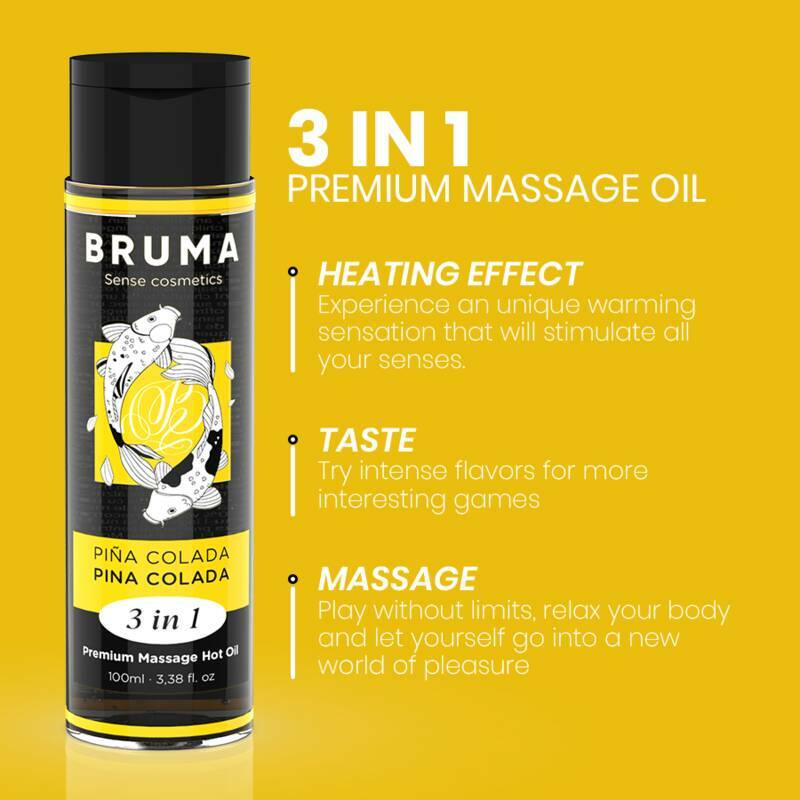 BRUMA - PREMIUM MASSAGE HOT OIL PINA COLADA 3 IN 1 - 100 ML