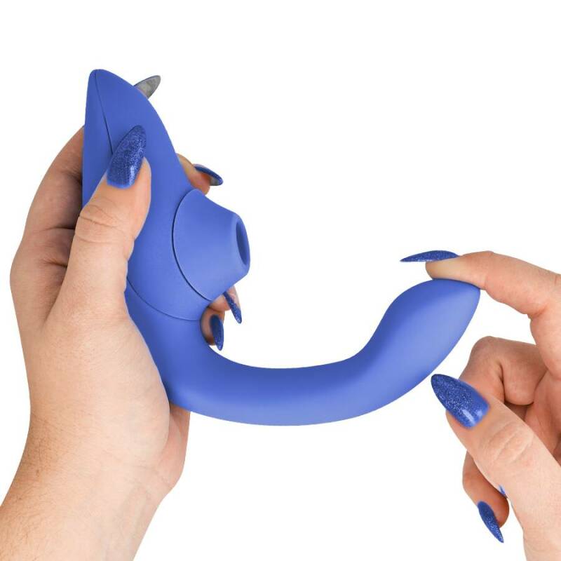 WOMANIZER - BLEND RABBIT VIBRATOR STIMULATOR VIBRANT BLUE